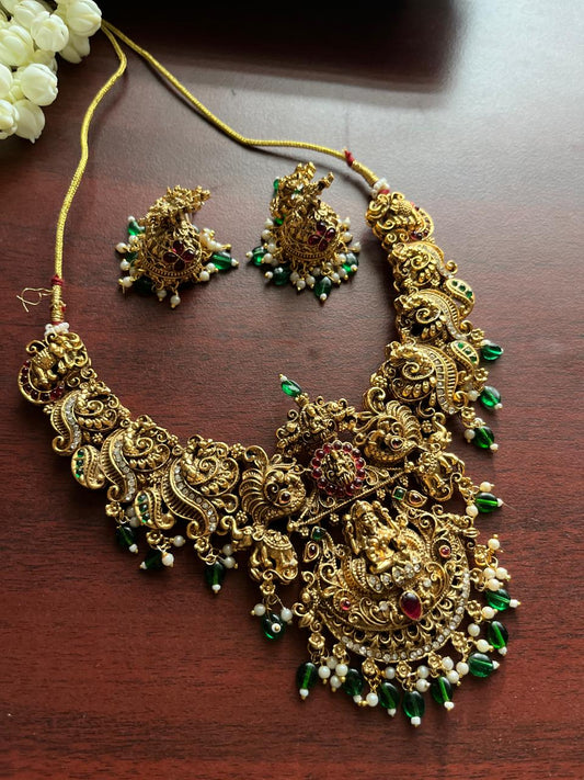 Bridal Naga Necklace with Jhumka
