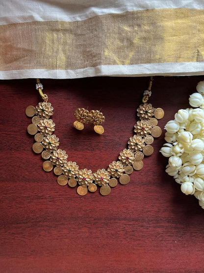 Coin Flower Necklace